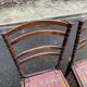 Two 19th-century carved chairs in solid wood and woven rope