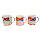 Set of 3 Mobil ceramic mugs