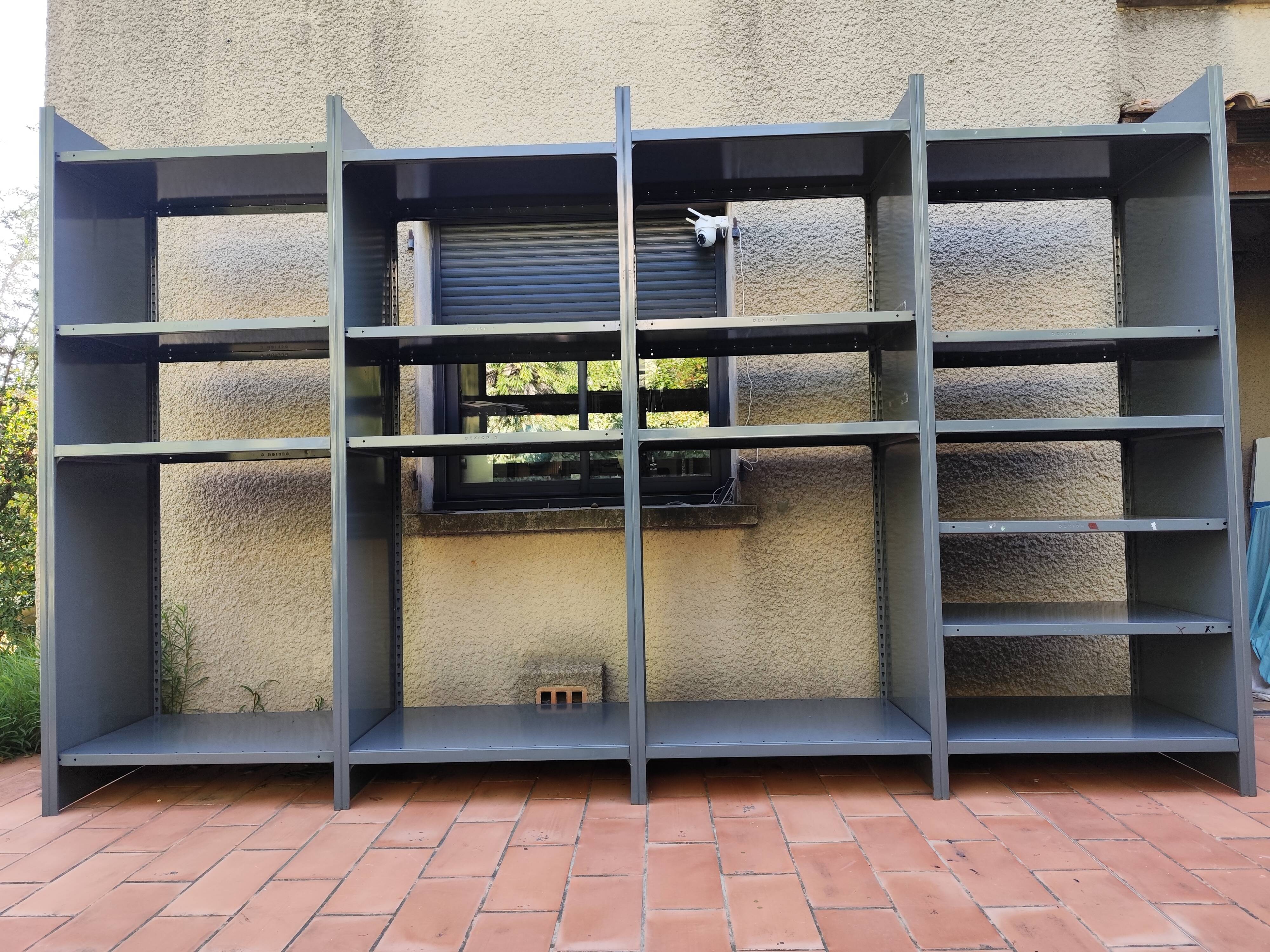 Vintage Dexion modular industrial shelving