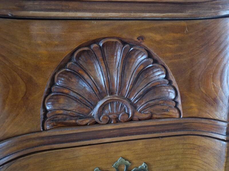 Double drop-leaf commode - Chippendale, Mahogany - Cherry wood