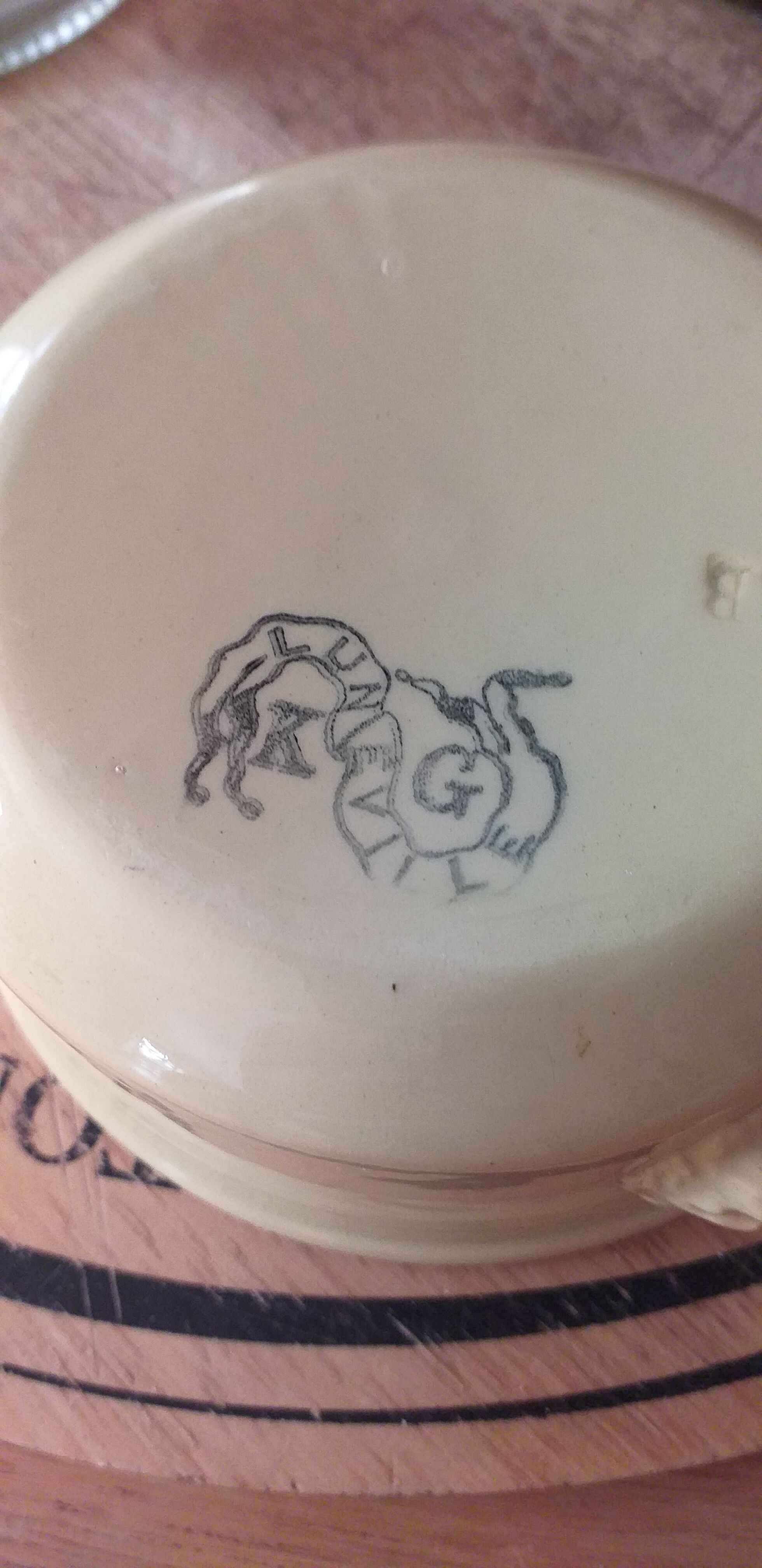 Foie gras pot, porcelain terrine from Lunéville KG