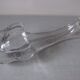 Ancien pied de lampe en verre courbé massif 34 cm pour 3,4 kilos chevet