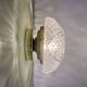 Vintage globe wall or ceiling light in diamond-point glass