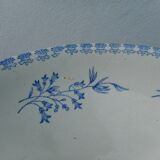 White earthenware salad with blue décor