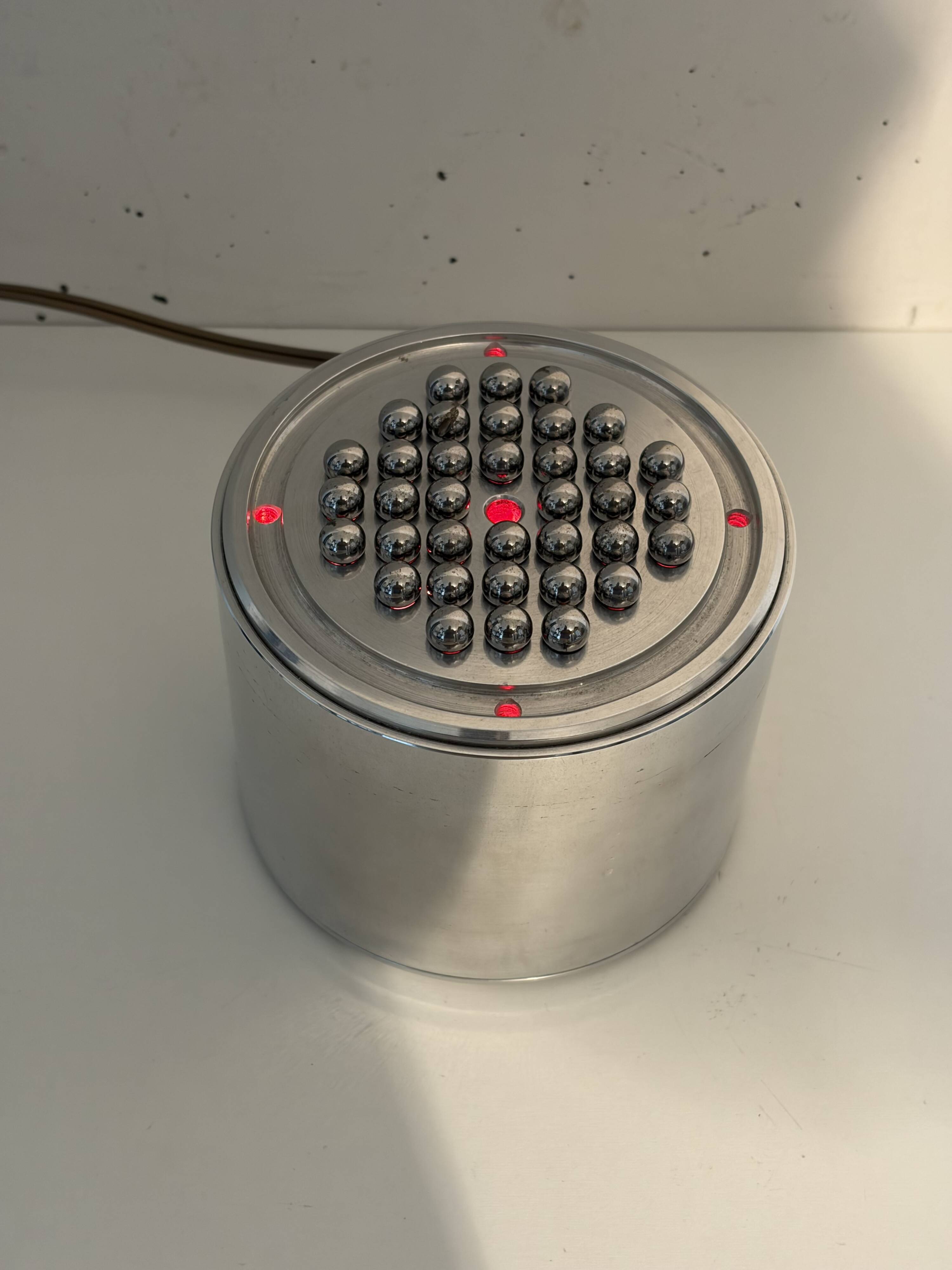 Backlit aluminium solitaire, 1970