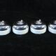 Set of 4 old porcelain and chrome switches