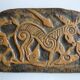 Bas-relief sculpture in terracotta inspired by the Celtic bestiary