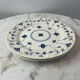 Set of 2 flat plates in English earthenware with blue floral decoration.