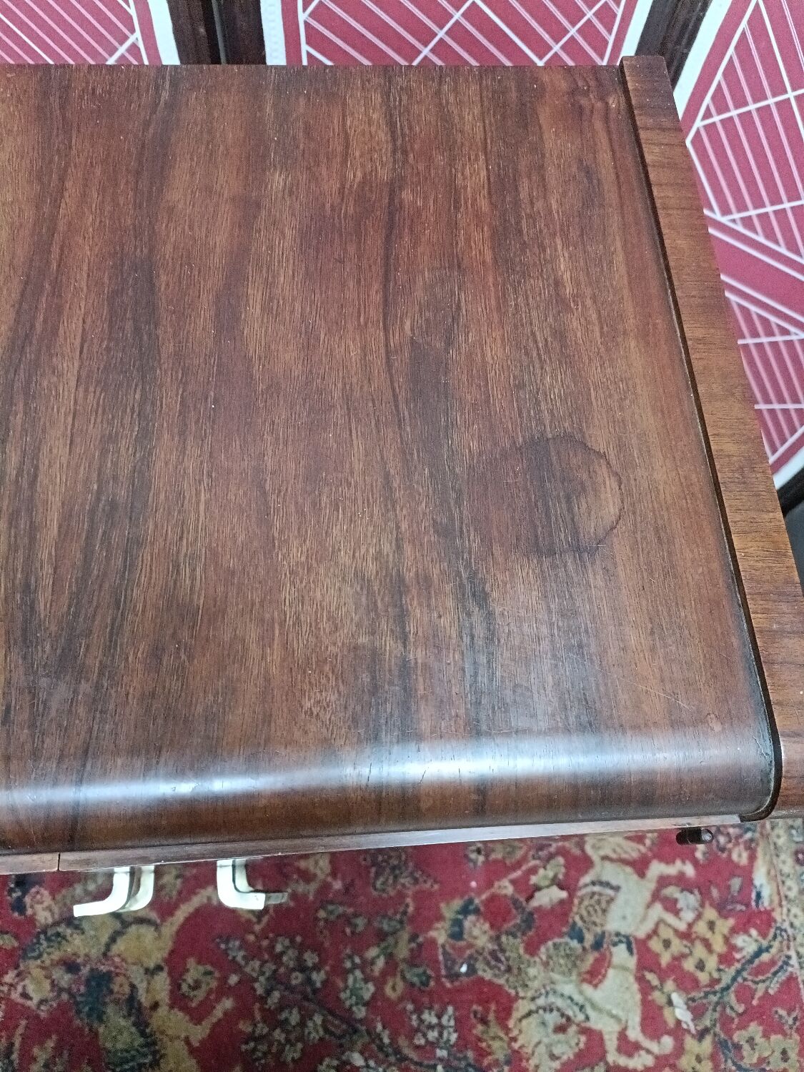 Art deco bar furniture symmetrical walnut veneer