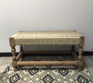 Hand woven Indian bench