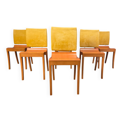 Ensemble de 6 chaises de salle à manger Finn par Ligne Roset, années 1990.