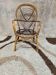 Vintage bamboo rattan armchair