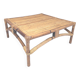Bamboo rattan coffee table square shape 60s