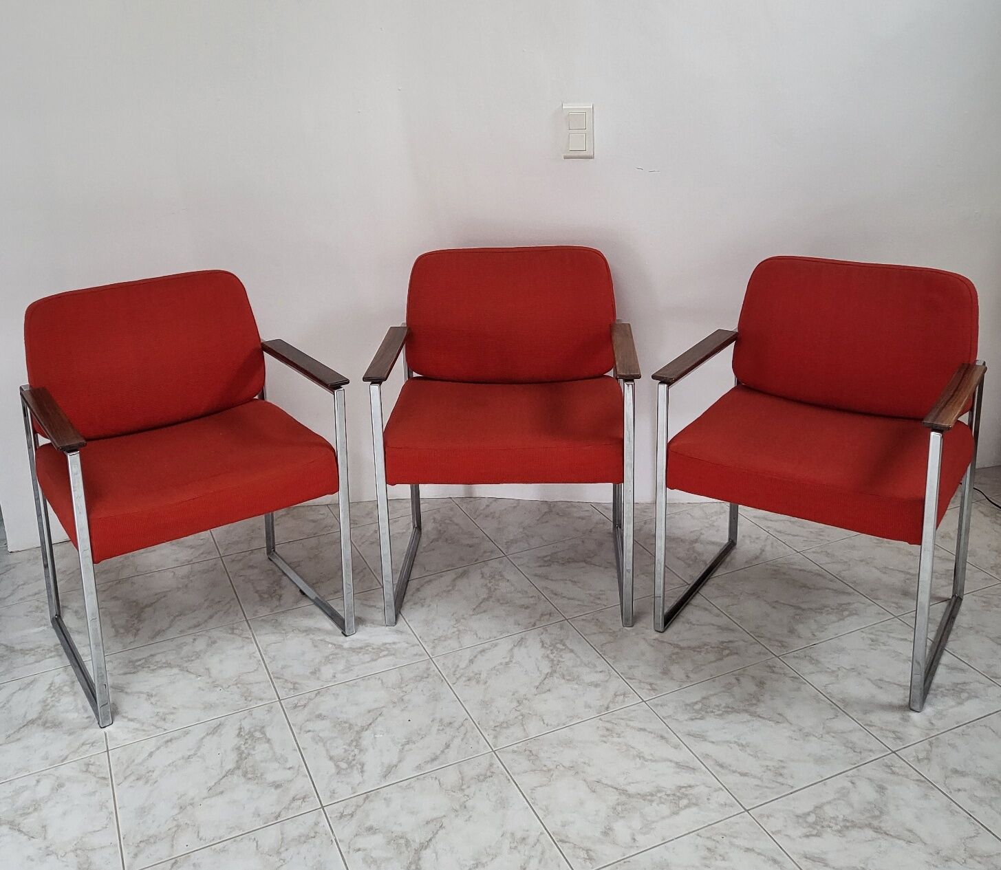 Set of three armchairs from the 1970s.