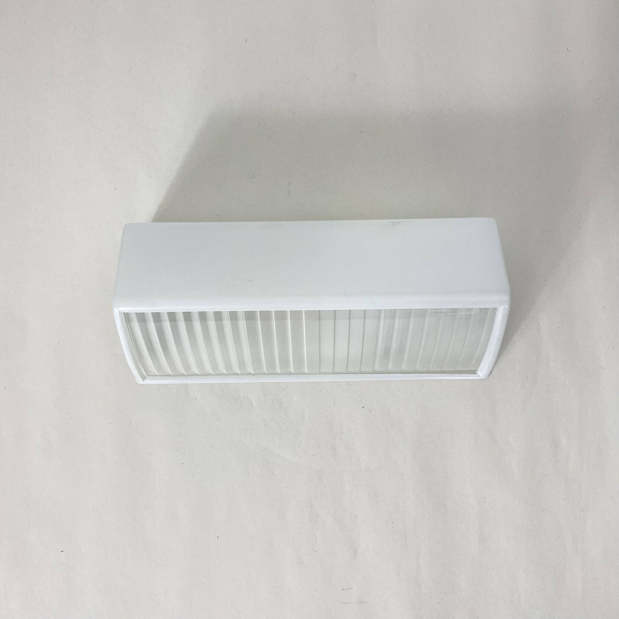 Holophane prismatic white enameled glass wall light LAMP-7317