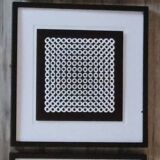 Vintage Optical Art Triptych - Victor Vasarely - Frames 40x40cm