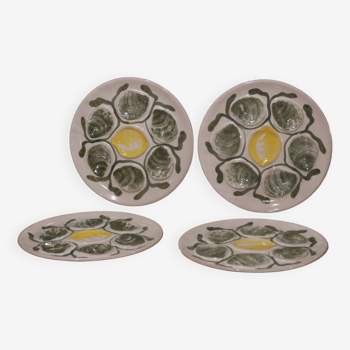 Belon earthenware oyster plates