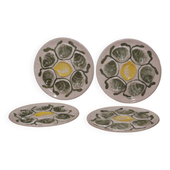 Belon earthenware oyster plates