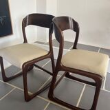 Pair of Baumann chairs model sled