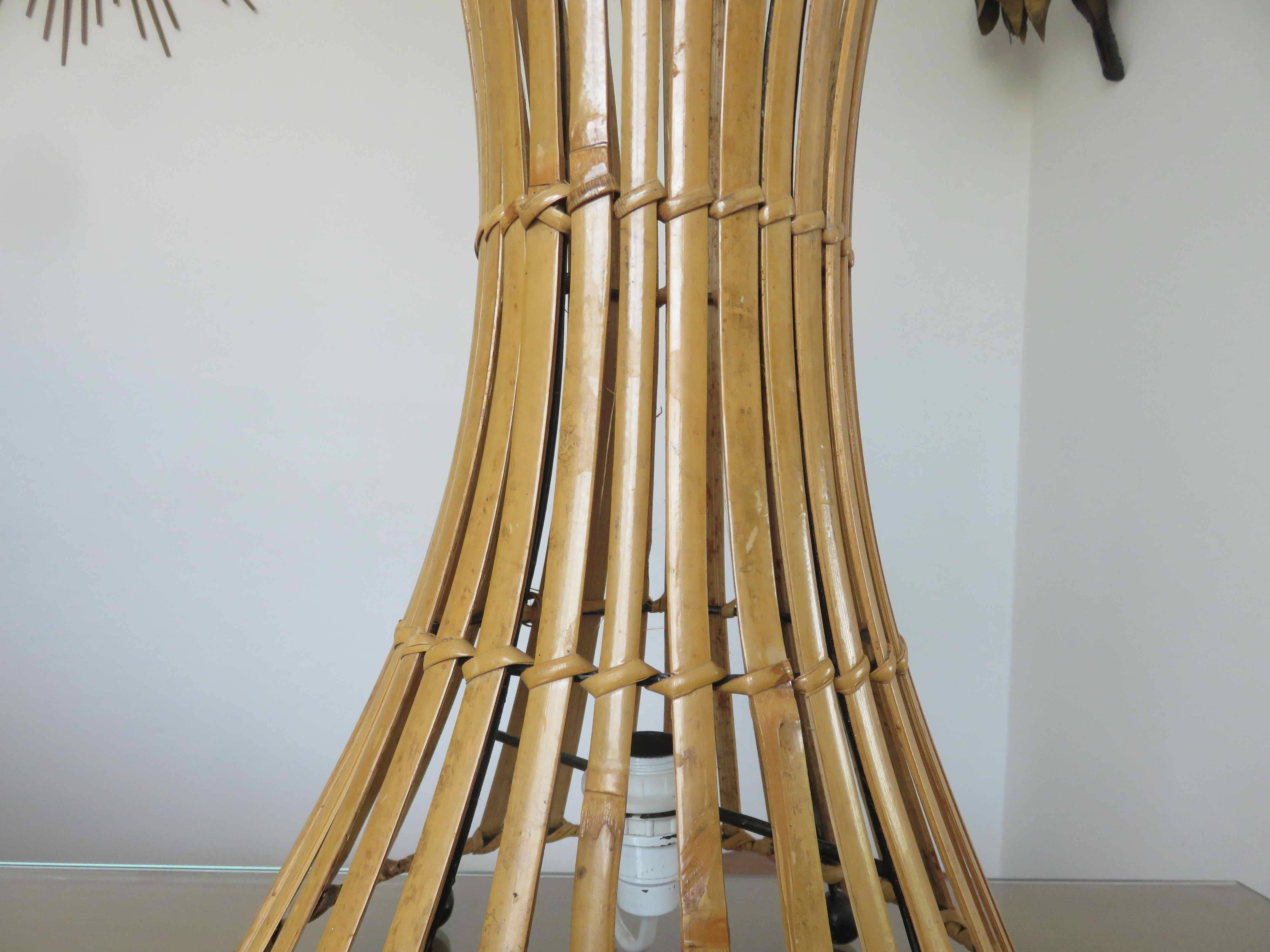 Bamboo lamp 70s