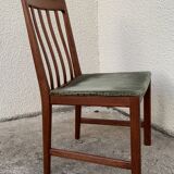 Pair of Scandinavian teak and velvet chairs 1960