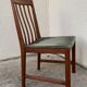 Pair of Scandinavian teak and velvet chairs from the 1960s.