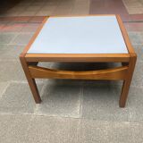 Table basse Reverso noir/ blanc - Bernard Vuarnesson -Années 70