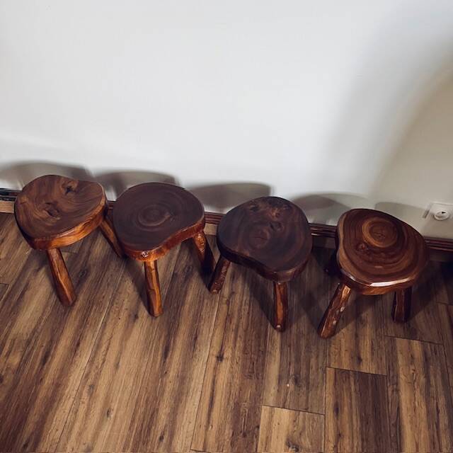 Set of 4 low stools