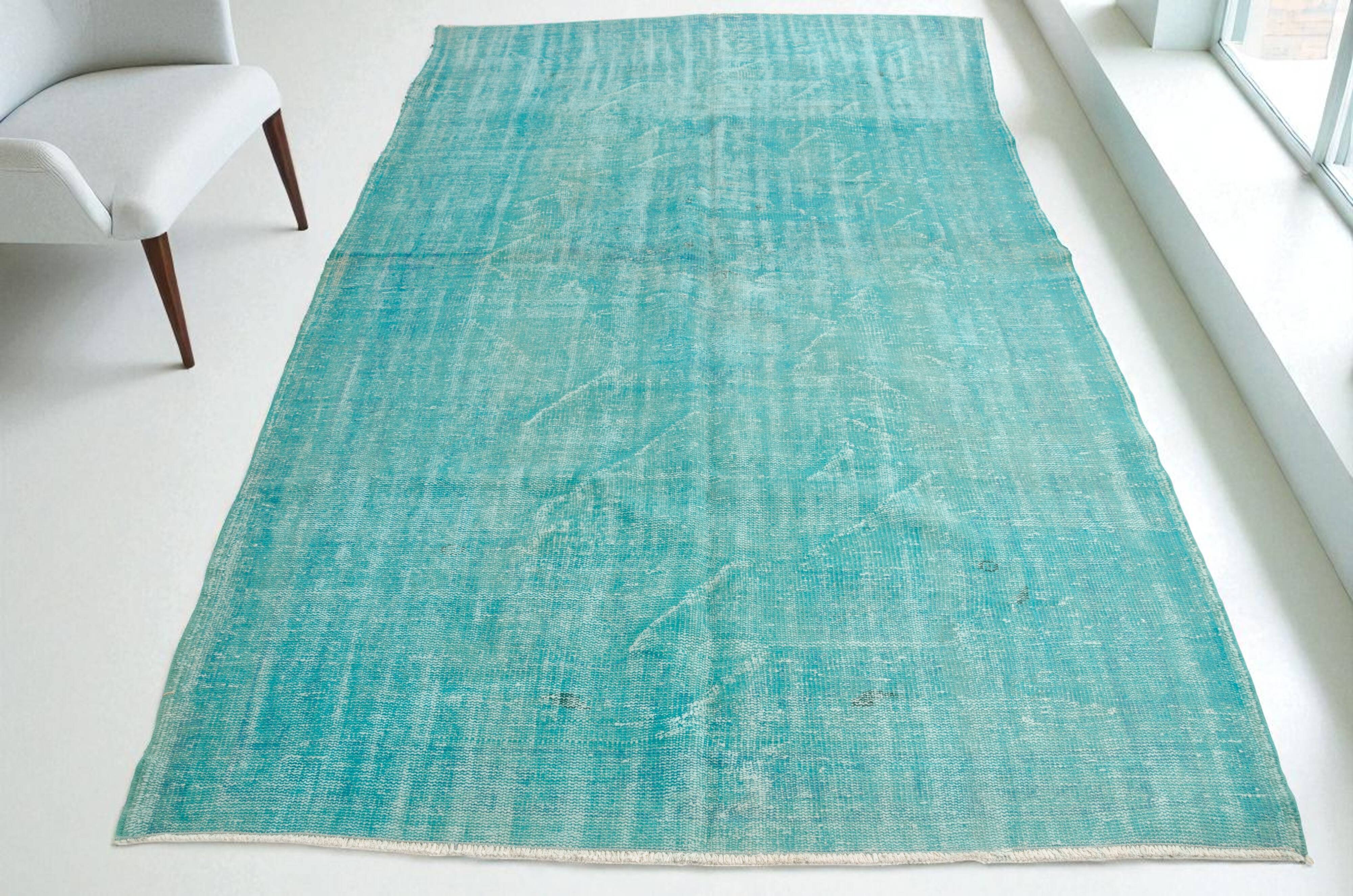 vintage Turqouise Vintage Carpet