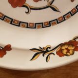 6 assiettes plates syracuse sarreguemines décor fleurs