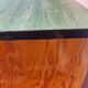 Mado wooden buffet, green and black tray, vintage.