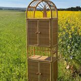 Storage unit, rattan bookcase, 1970