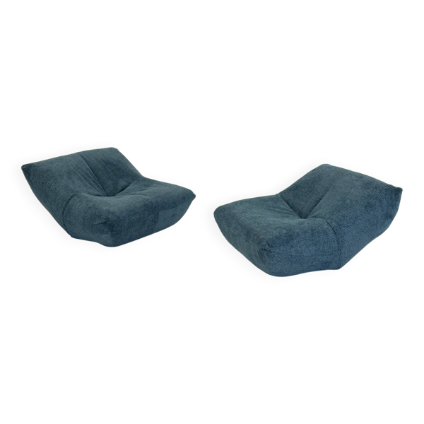 Fauteuils lounge Papillon de Guido Maria Rosati pour Giovannetti en bleu