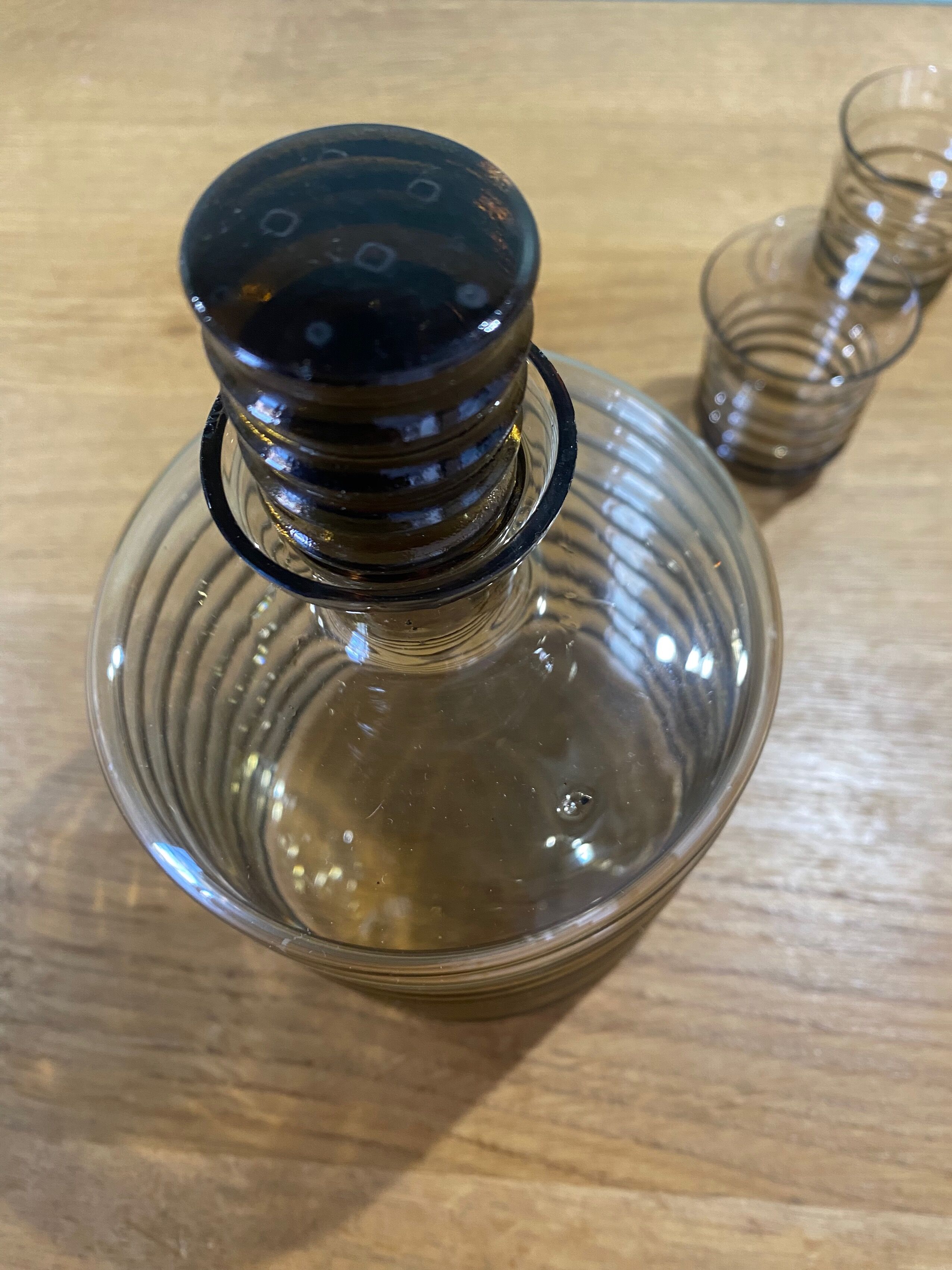 Smoked glass shot set