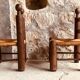 Pair of low-mulched chairs country spirit 1960
