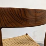 Pair of Danish chairs in teak and rope from the 60s/70s