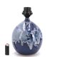 Fat lava blue ceramic potter's lamp, 1970s