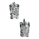 Pair of JT Kalmar frozen wall sconces, Murano glass, Austria, 1970s