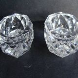 salerons ovales en cristal