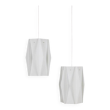 Rare set of 2 pendant lamps by Lars Schiøler for Hoyrup / Hoyruplight / 1960s-1970s