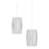 Rare set of 2 pendant lamps by Lars Schiøler for Hoyrup / Hoyruplight / 1960s-1970s