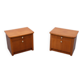 Set Art Deco nightstands Nutwood 1930s Holland