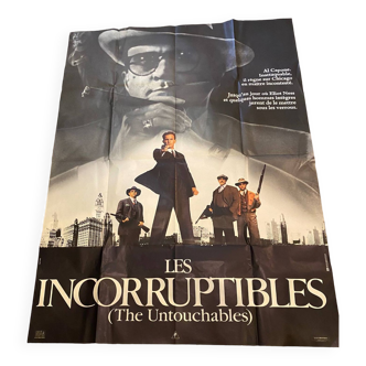 Affiche de cinema authentique les incorruptibles avec kevin costner noir blanc