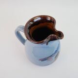 Large blue pitcher with abstract pattern