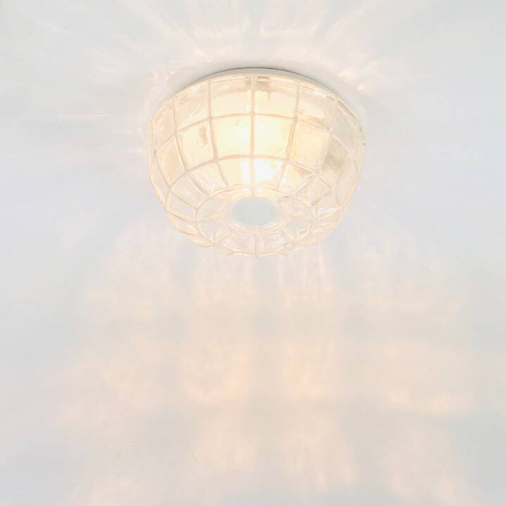 Mid Century Glass Ceiling Light From Limburg, Germany, 1960s/1970s