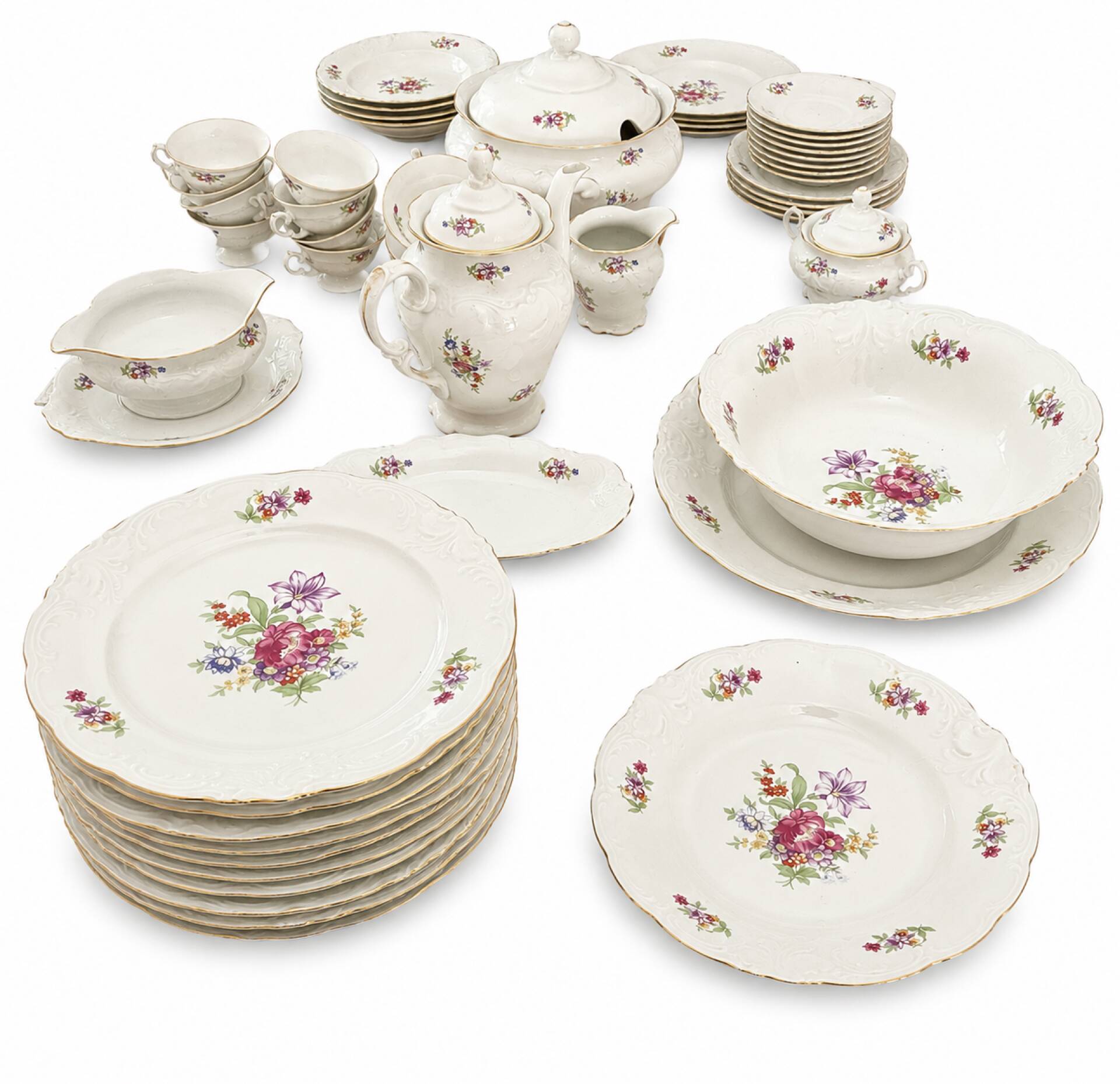 Antique porcelain tableware