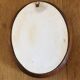 Wooden frame composed of a central piece of porcelain with floral motifs "Diplotaxis muralis"
