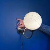 Set of 2 wall lights Hollywood Regency opal glass