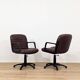 Brown swivel armchair pair by Palladium - made in Italy 1970