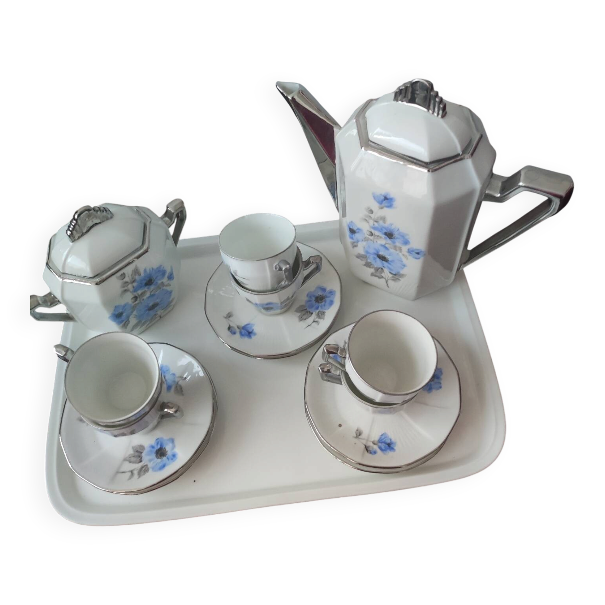 Limoges porcelain coffee service (Limousin porcelain P.L)